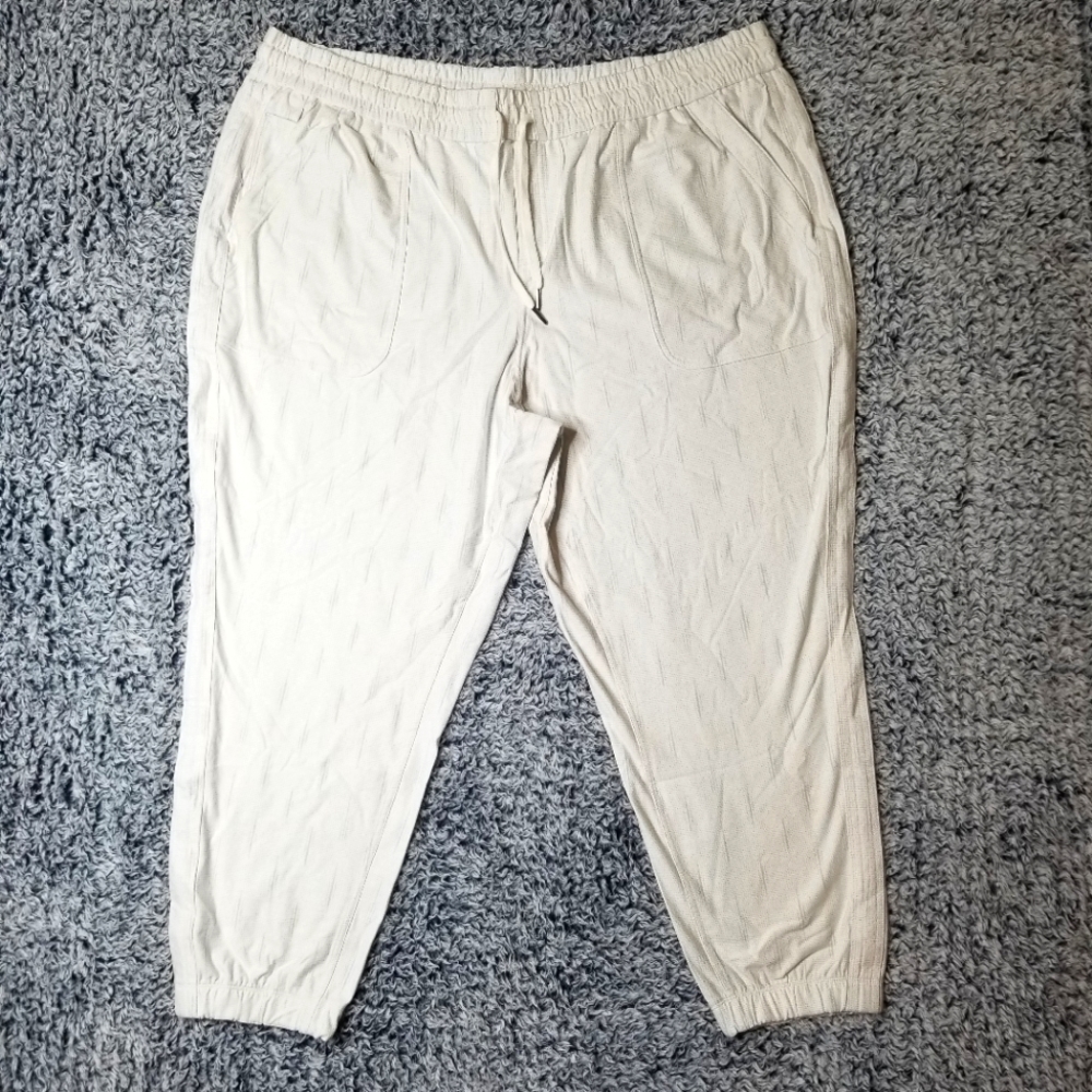 NWOT Athleta Farallon Printed Spliced Magic Veil Gray Jogger Pants